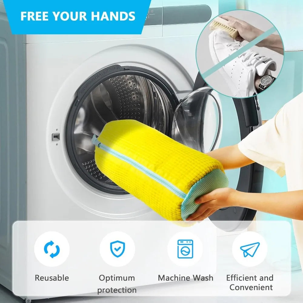 Heavy-Duty Shoe Wash Bag – Safe, Scratch-Free Laundry Cleaning for Sneakers & Everyday Shoes